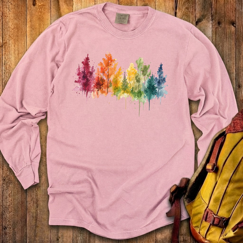 Watercolor Autumn Trees Premium Long Sleeve