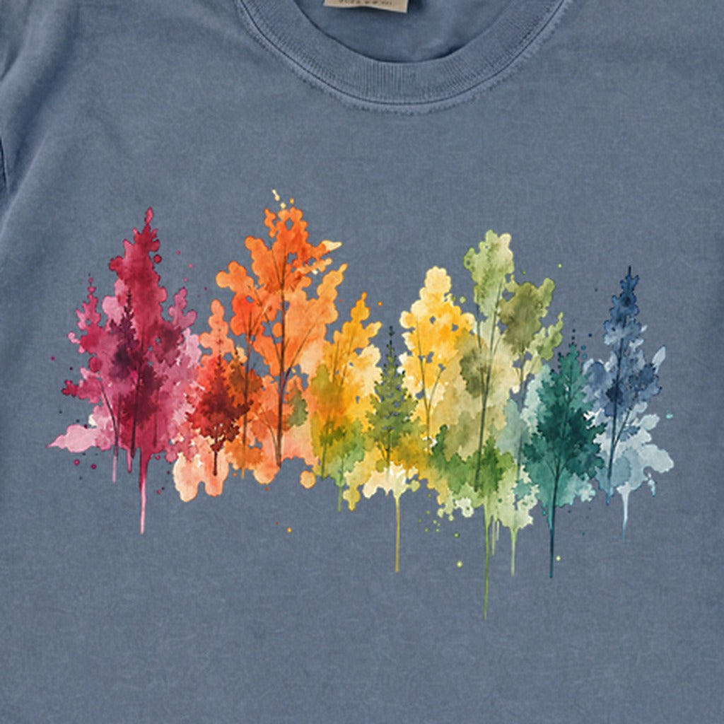 Watercolor Autumn Trees Premium Long Sleeve