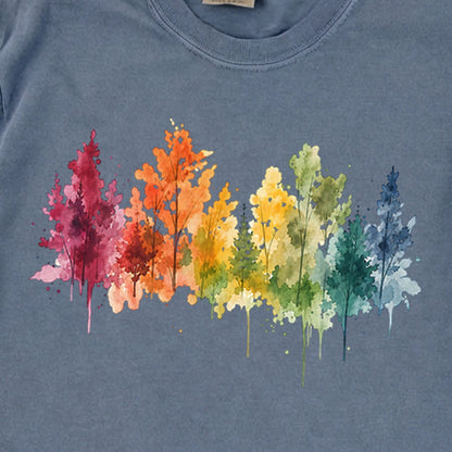 Watercolor Autumn Trees Premium Long Sleeve