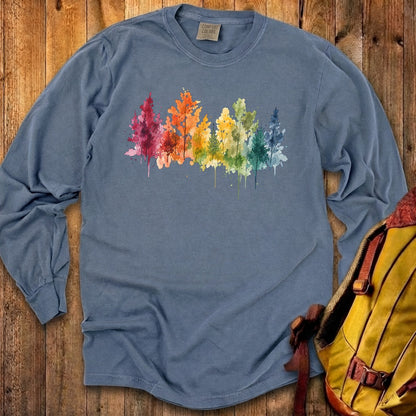 Watercolor Autumn Trees Premium Long Sleeve