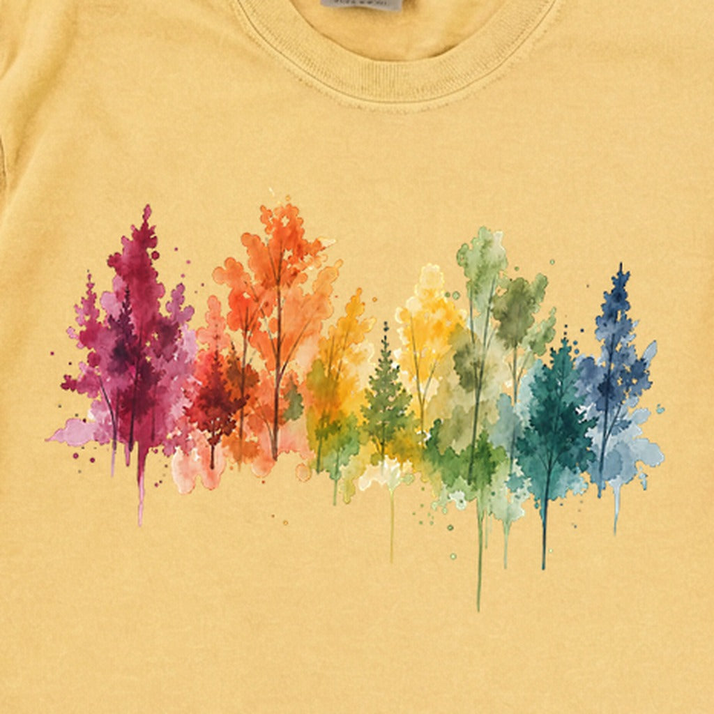 Watercolor Autumn Trees Premium Long Sleeve