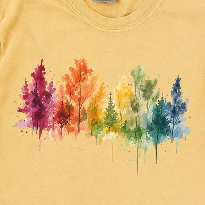 Watercolor Autumn Trees Premium Long Sleeve