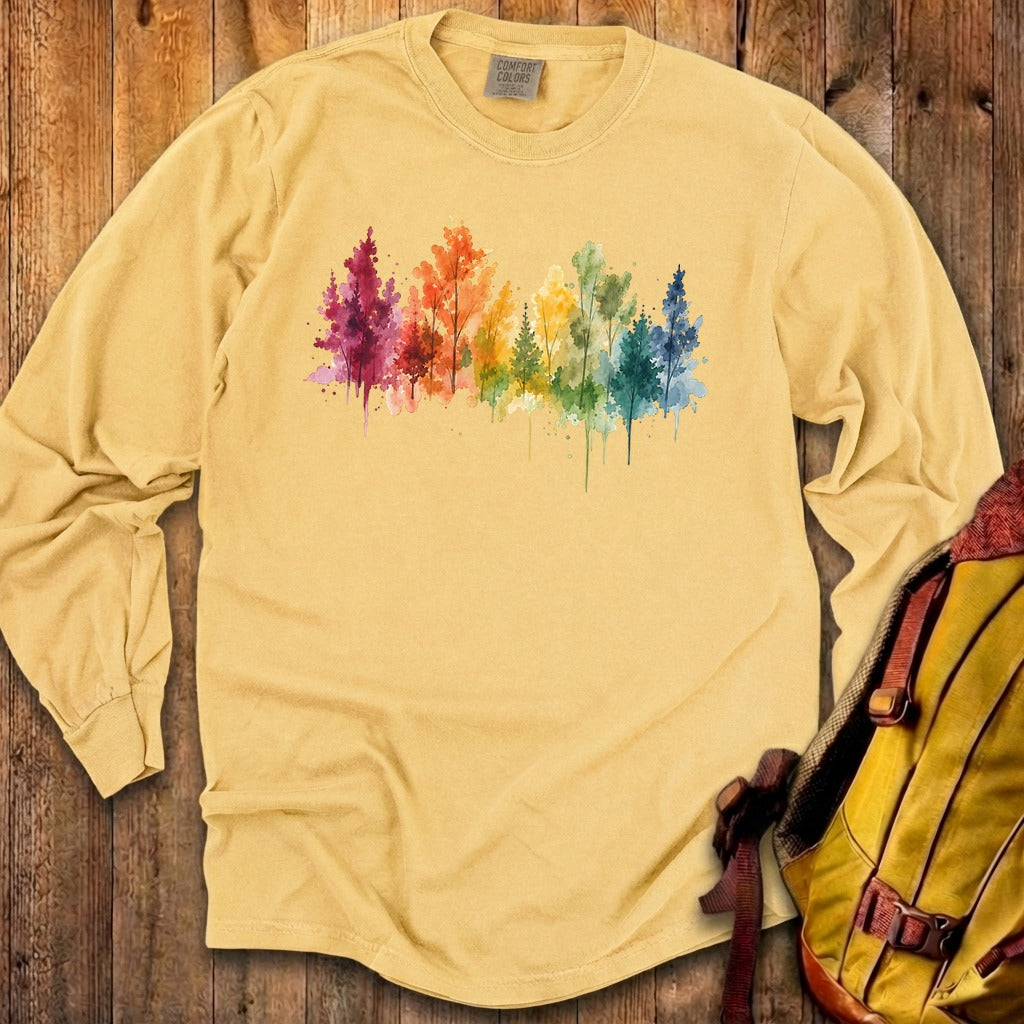 Watercolor Autumn Trees Premium Long Sleeve