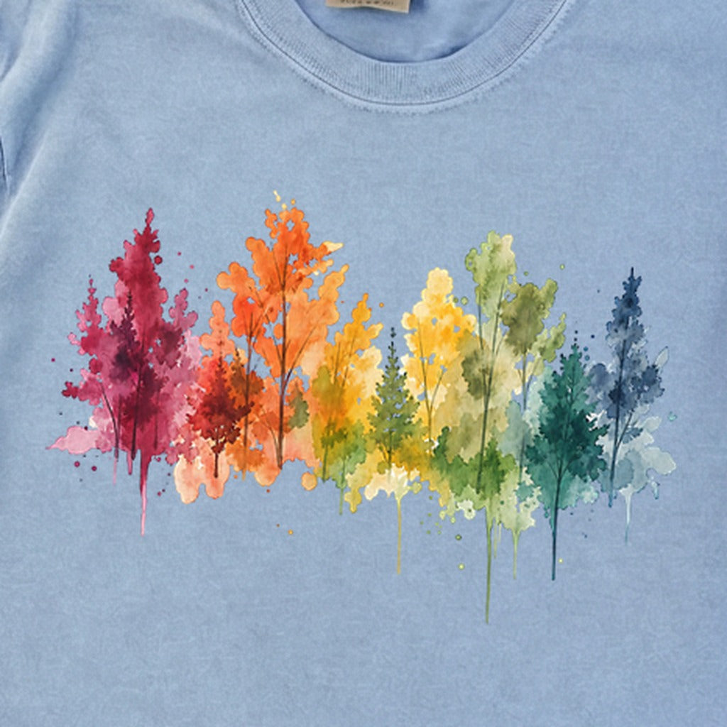 Watercolor Autumn Trees Premium Long Sleeve