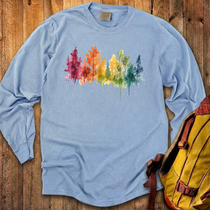 Watercolor Autumn Trees Premium Long Sleeve