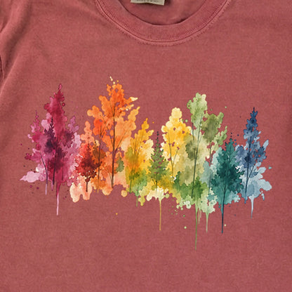 Watercolor Autumn Trees Premium Long Sleeve