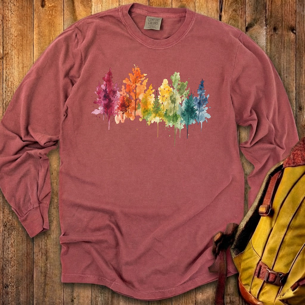 Watercolor Autumn Trees Premium Long Sleeve
