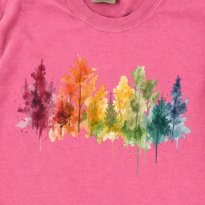 Watercolor Autumn Trees Premium Long Sleeve