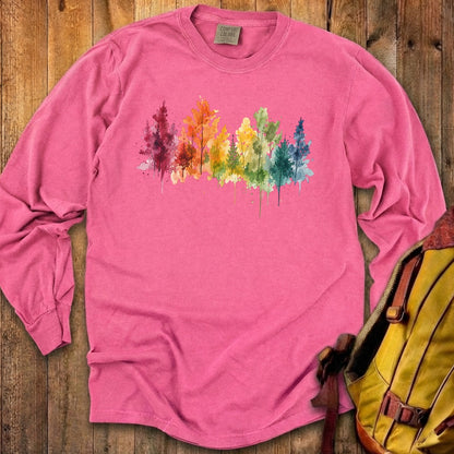 Watercolor Autumn Trees Premium Long Sleeve