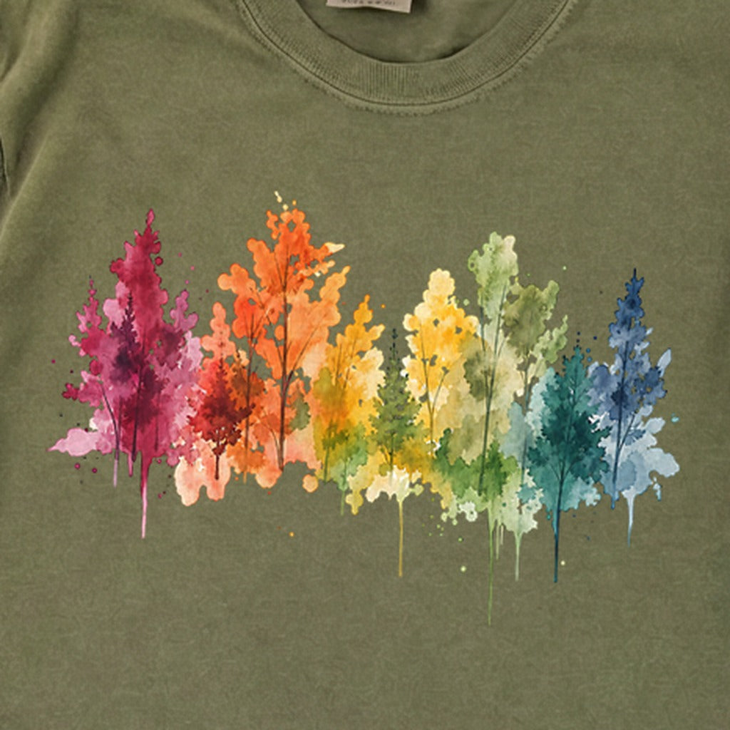 Watercolor Autumn Trees Premium Long Sleeve