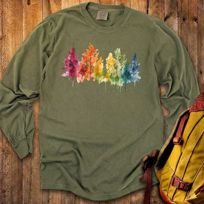 Watercolor Autumn Trees Premium Long Sleeve