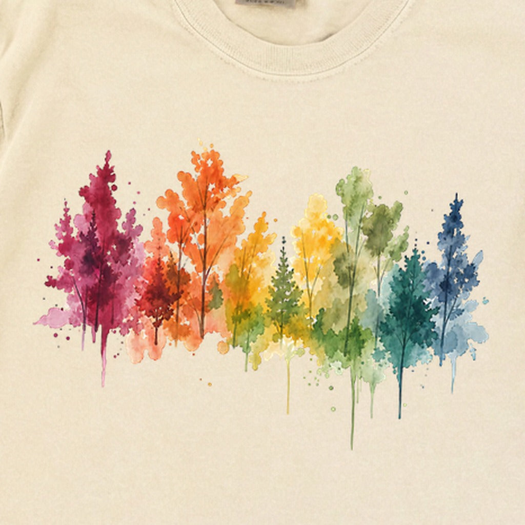 Watercolor Autumn Trees Premium Long Sleeve