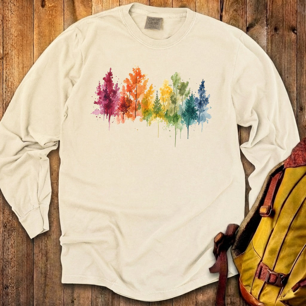 Watercolor Autumn Trees Premium Long Sleeve