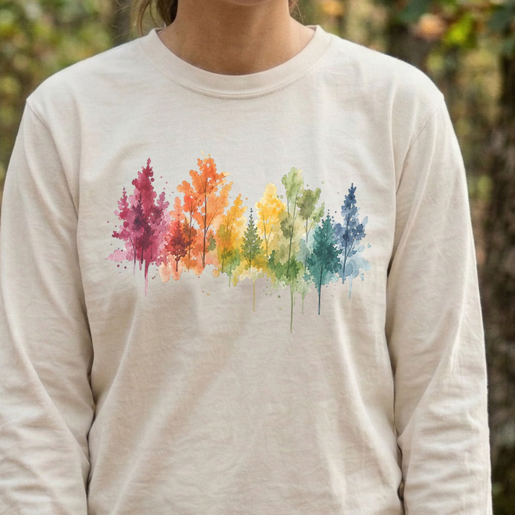 Watercolor Autumn Trees Premium Long Sleeve