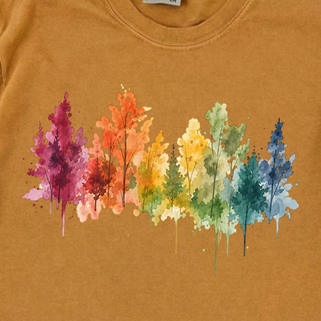 Watercolor Autumn Trees Premium Long Sleeve