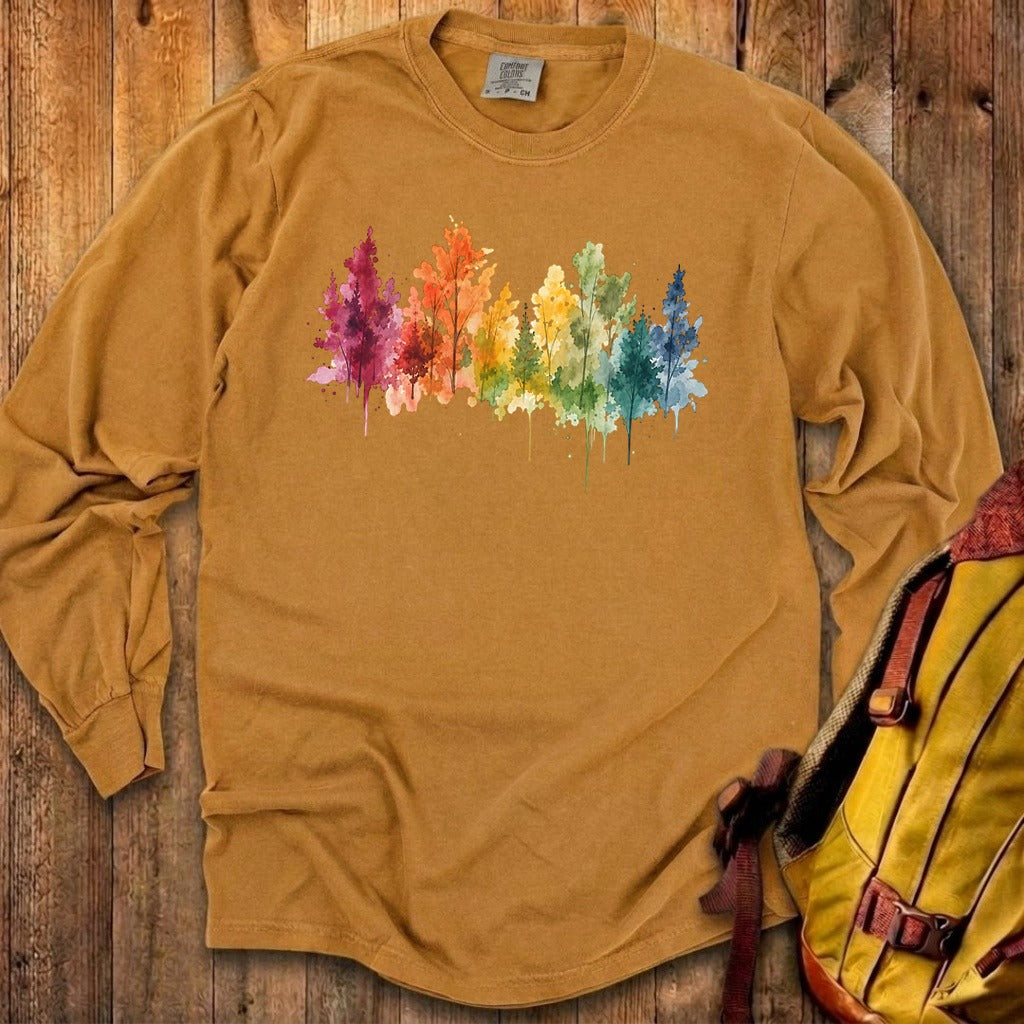 Watercolor Autumn Trees Premium Long Sleeve