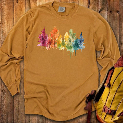 Watercolor Autumn Trees Premium Long Sleeve