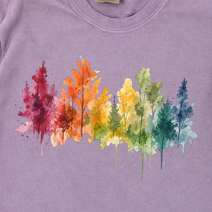 Watercolor Autumn Trees Premium Long Sleeve