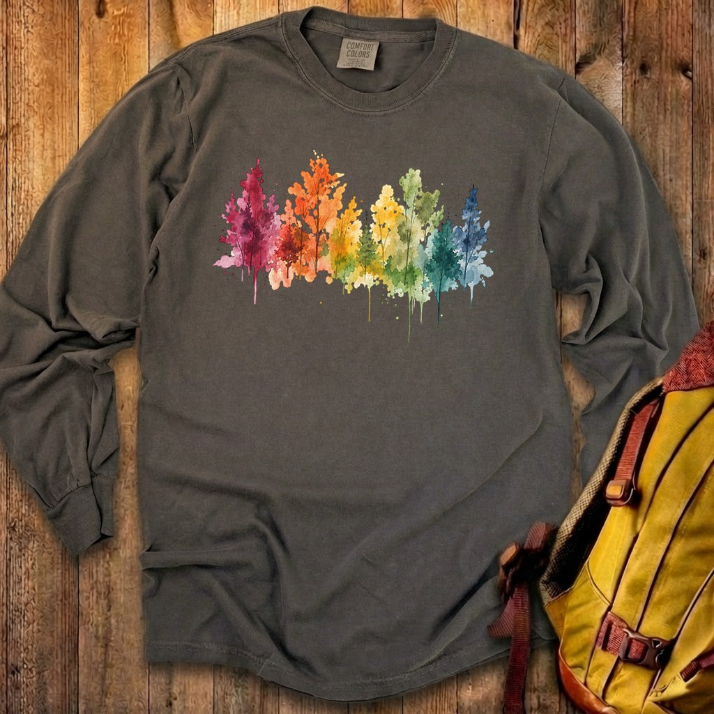 Watercolor Autumn Trees Premium Long Sleeve