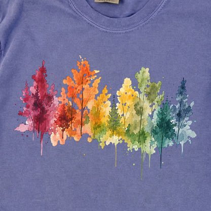 Watercolor Autumn Trees Premium Long Sleeve