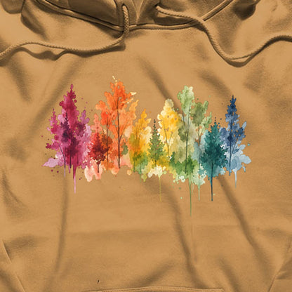 Watercolor Autumn Trees Hoodie