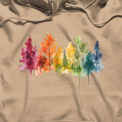 Watercolor Autumn Trees Hoodie