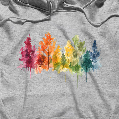 Watercolor Autumn Trees Hoodie