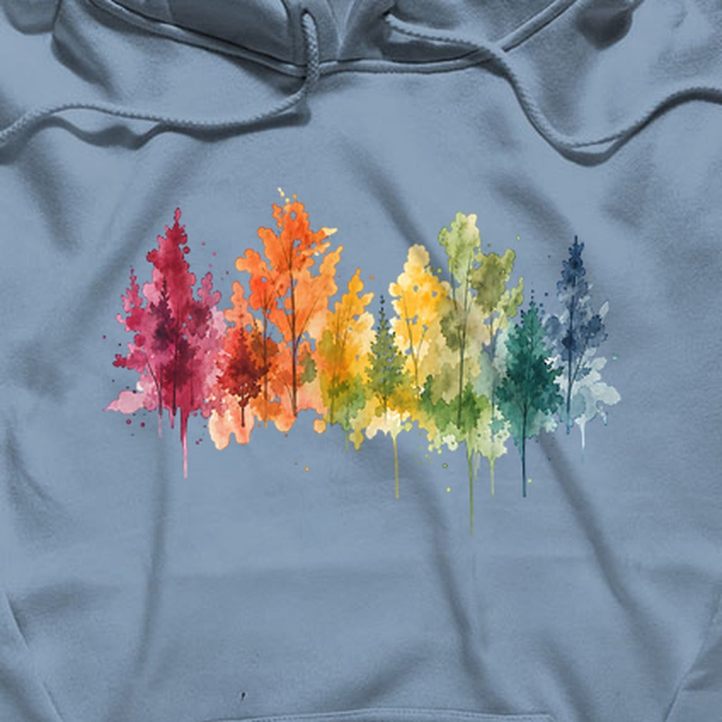 Watercolor Autumn Trees Hoodie