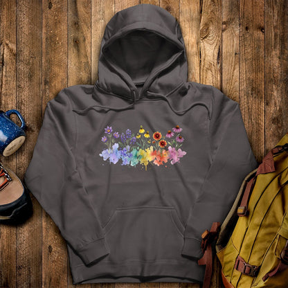 Watercolor Badlands Wildflowers Hoodie