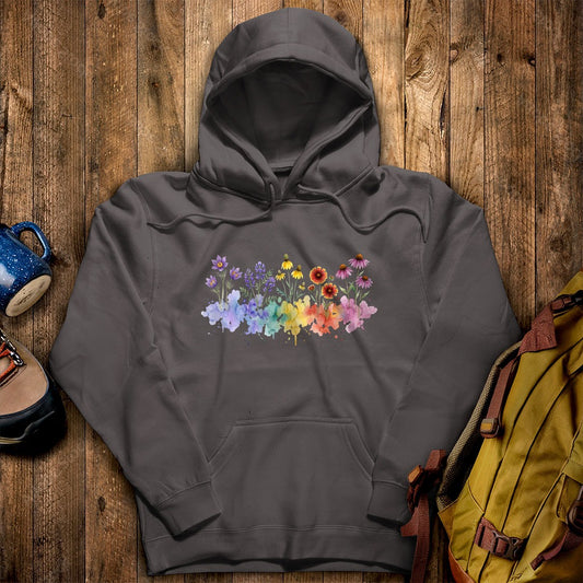 Watercolor Badlands Wildflowers Hoodie