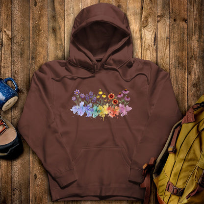 Watercolor Badlands Wildflowers Hoodie