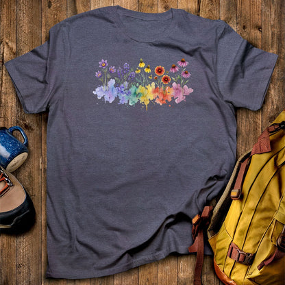 Watercolor Badlands Wildflowers T-Shirt