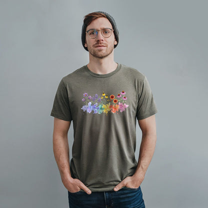 Watercolor Badlands Wildflowers T-Shirt
