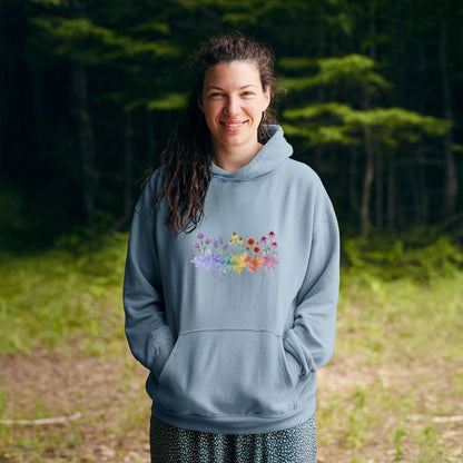Watercolor Badlands Wildflowers Hoodie