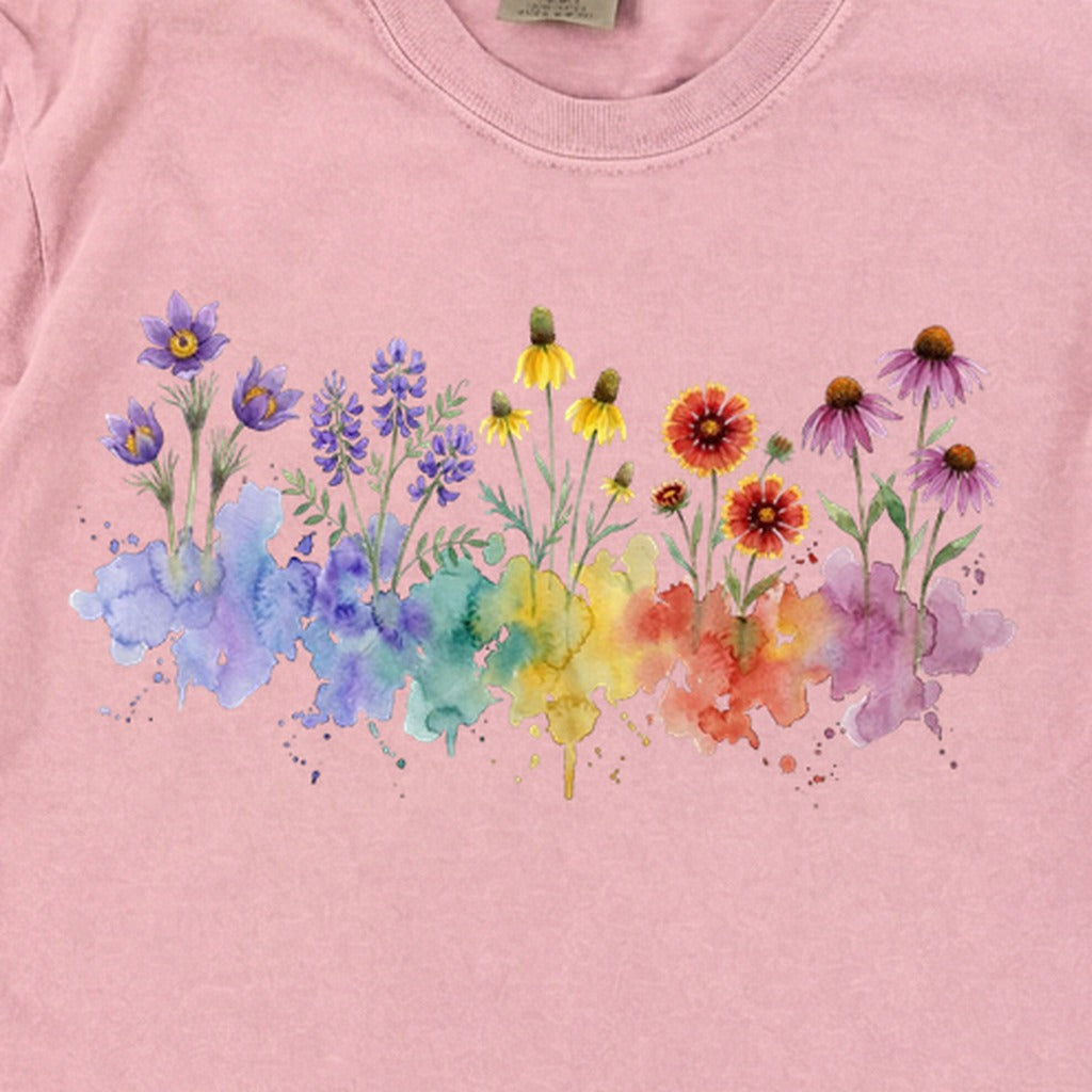 Watercolor Badlands Wildflowers Premium Long Sleeve