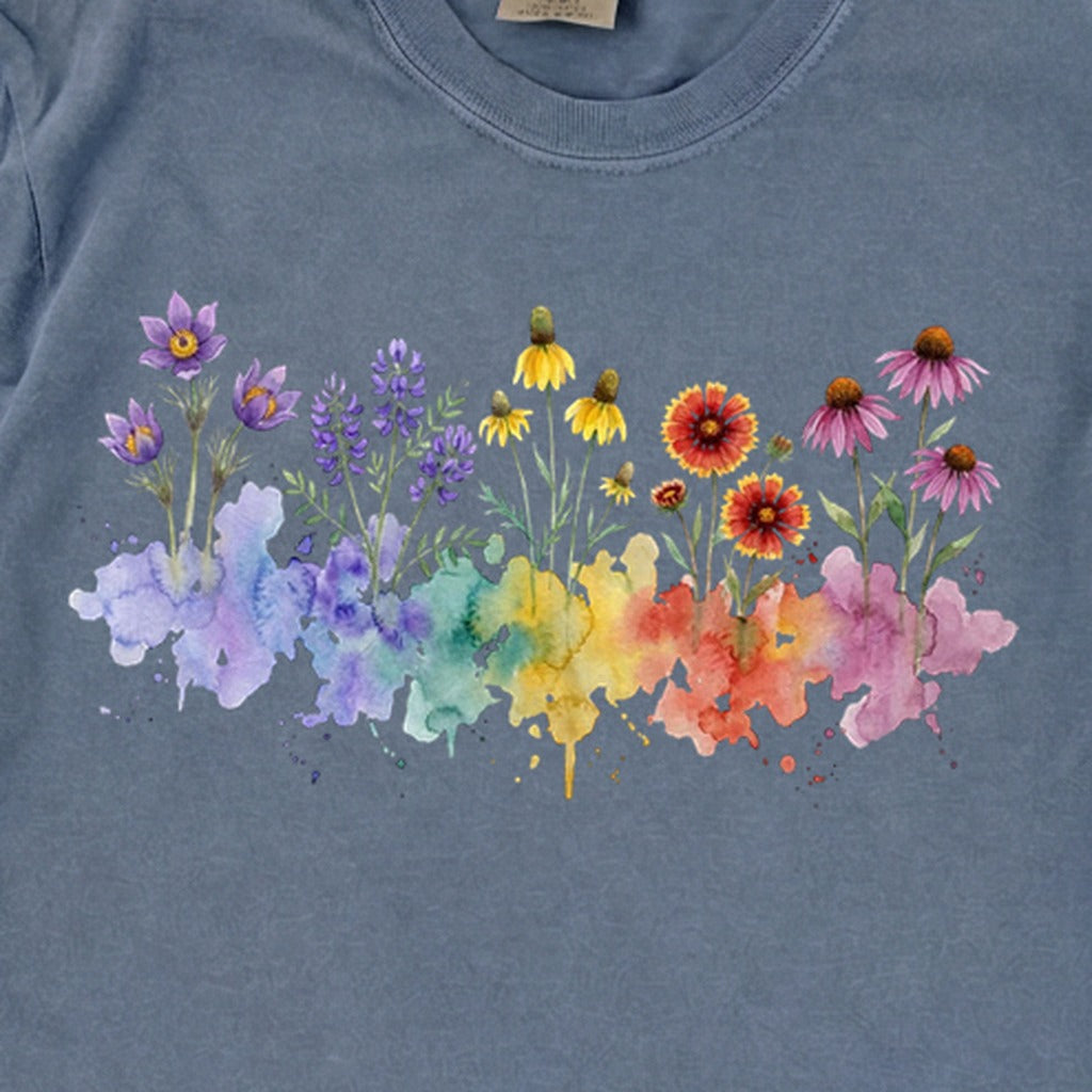 Watercolor Badlands Wildflowers Premium Long Sleeve