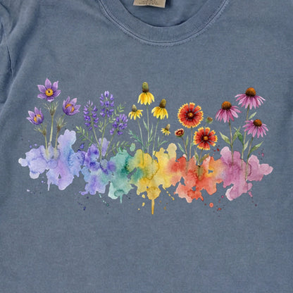 Watercolor Badlands Wildflowers Premium Long Sleeve