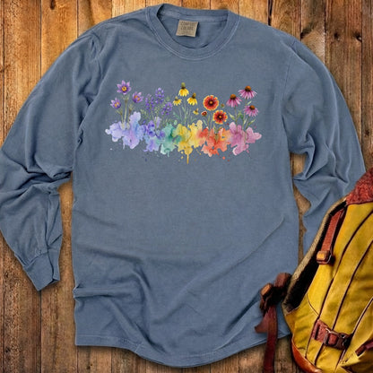 Watercolor Badlands Wildflowers Premium Long Sleeve