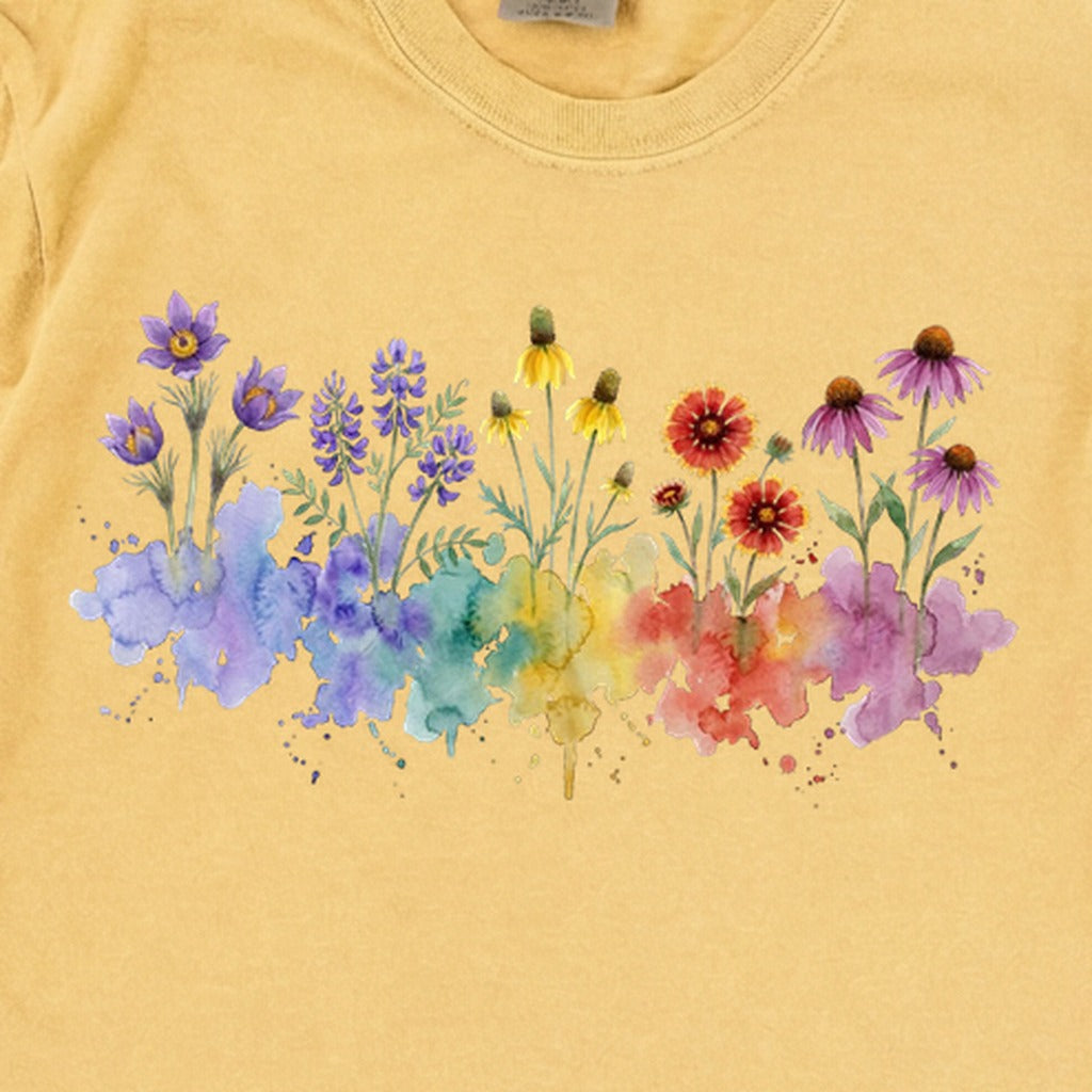 Watercolor Badlands Wildflowers Premium Long Sleeve