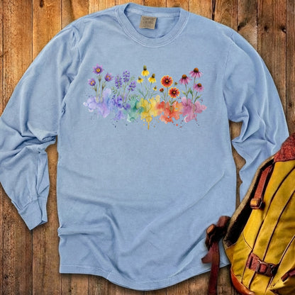 Watercolor Badlands Wildflowers Premium Long Sleeve
