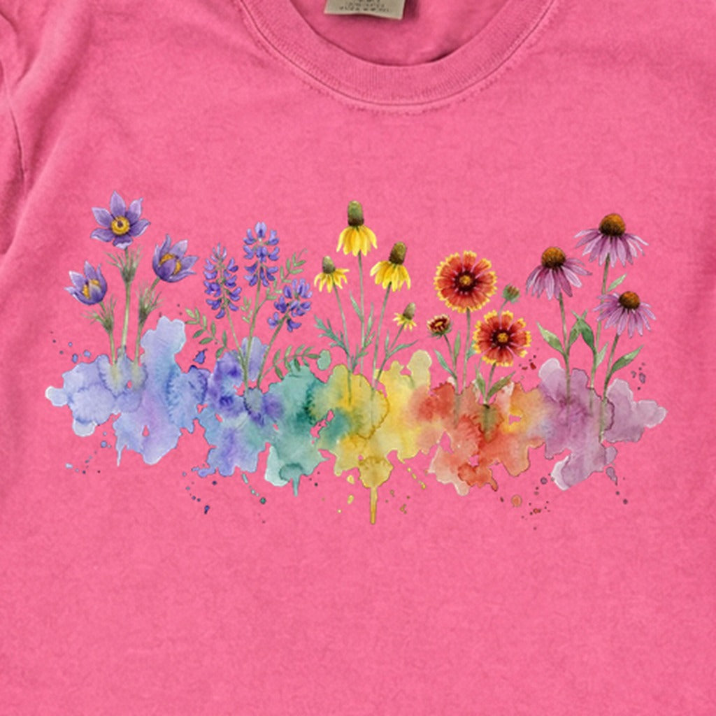 Watercolor Badlands Wildflowers Premium Long Sleeve