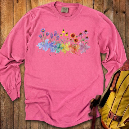 Watercolor Badlands Wildflowers Premium Long Sleeve