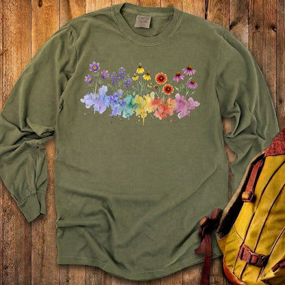 Watercolor Badlands Wildflowers Premium Long Sleeve