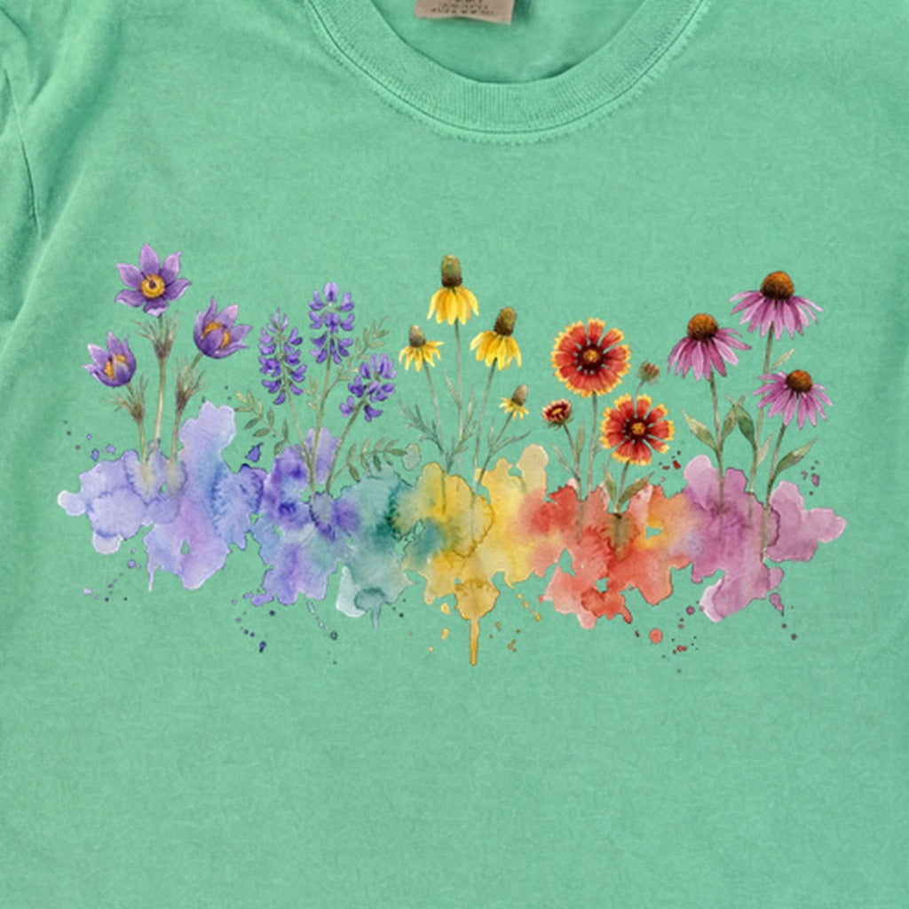 Watercolor Badlands Wildflowers Premium Long Sleeve