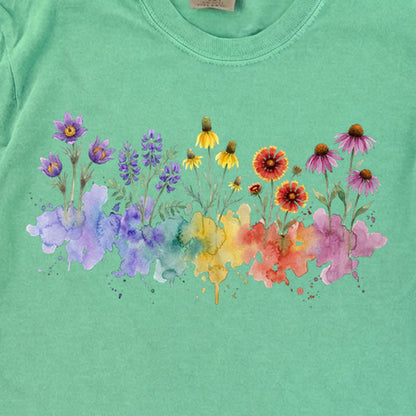 Watercolor Badlands Wildflowers Premium Long Sleeve