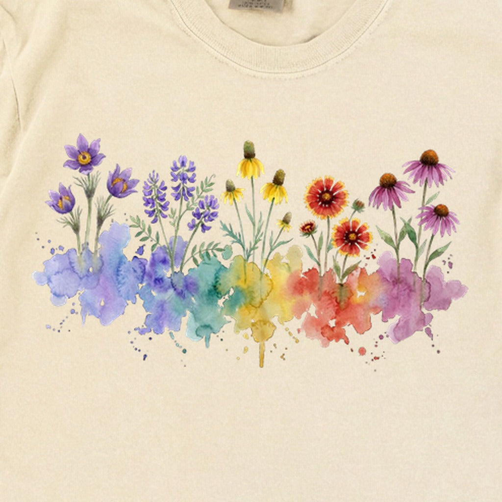 Watercolor Badlands Wildflowers Premium Long Sleeve