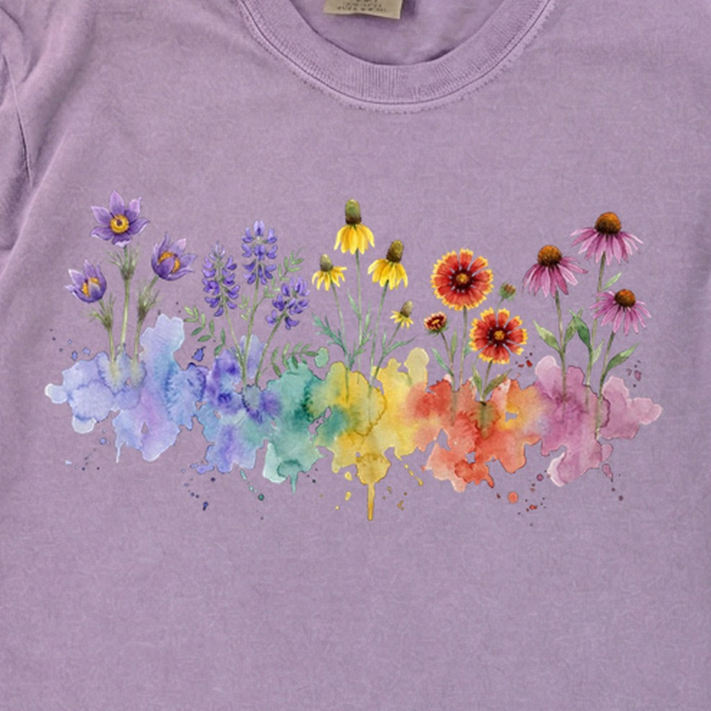 Watercolor Badlands Wildflowers Premium Long Sleeve