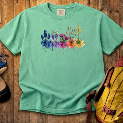 Watercolor Big Bend Wildflowers Cotton T-Shirt