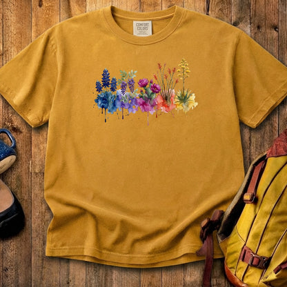 Watercolor Big Bend Wildflowers Cotton T-Shirt