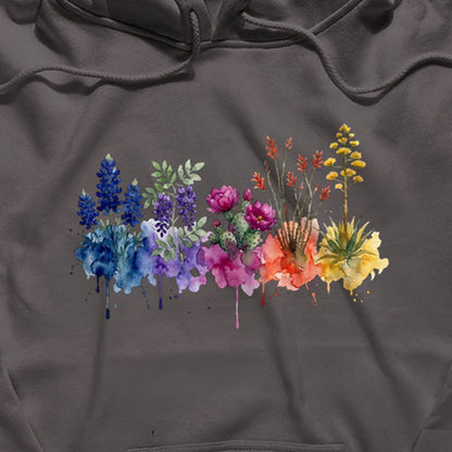 Watercolor Big Bend Wildflowers Hoodie